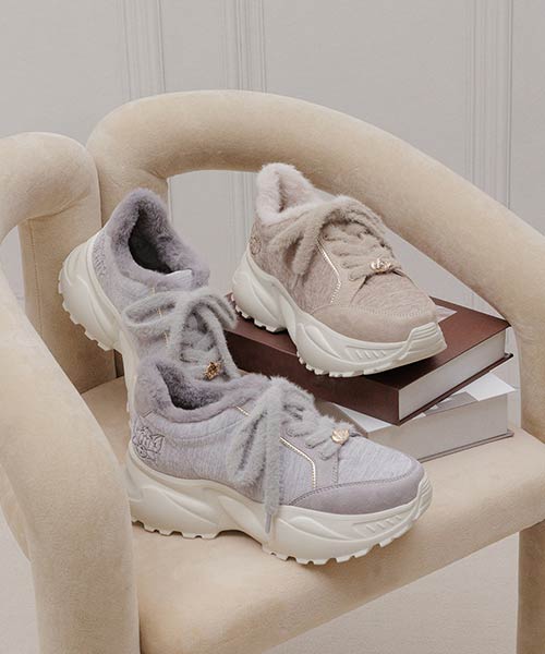 【TOM and JERRY】ファーデザインスニーカー