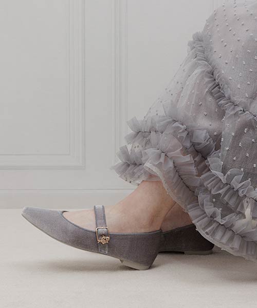 【TOM and JERRY】2WAY メリージェーンリボンフラットパンプス