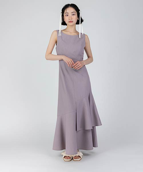 【SALE】バックオープンティアードワンピース