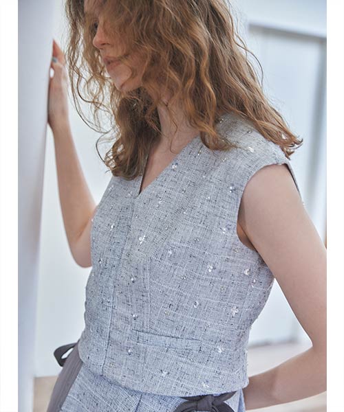 【SALE】マルチフラワービジューワンピース