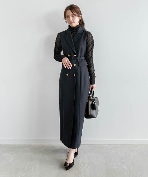 ダブルブレストジャケットワンピース