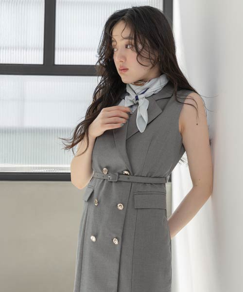 ダブルブレストジャケットワンピース