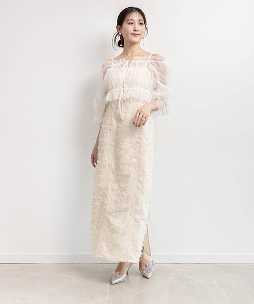 【SALE】チュールブラウスセットキャミワンピース