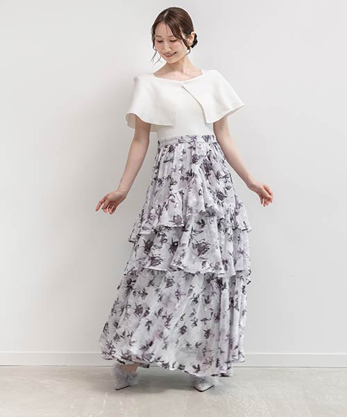 ケープニットドッキングワンピース