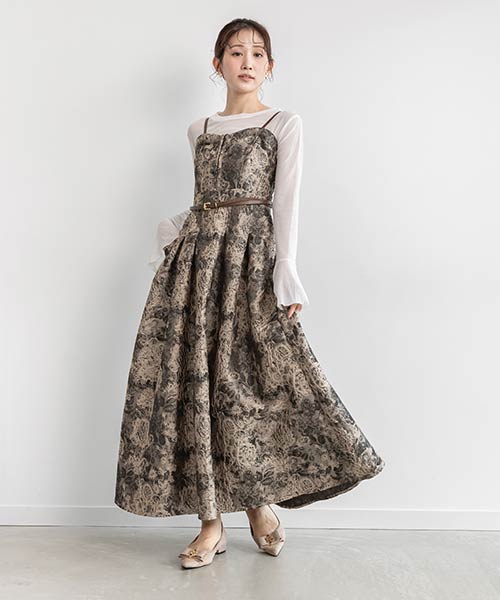 フラワージャガードワンピース