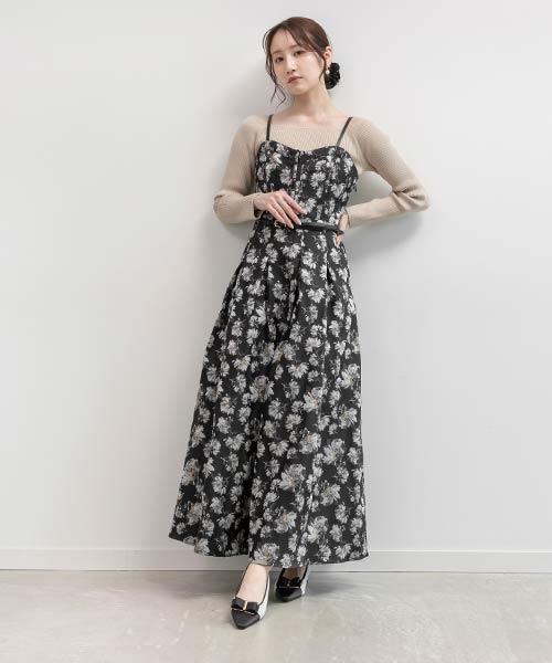 フラワージャガードワンピース