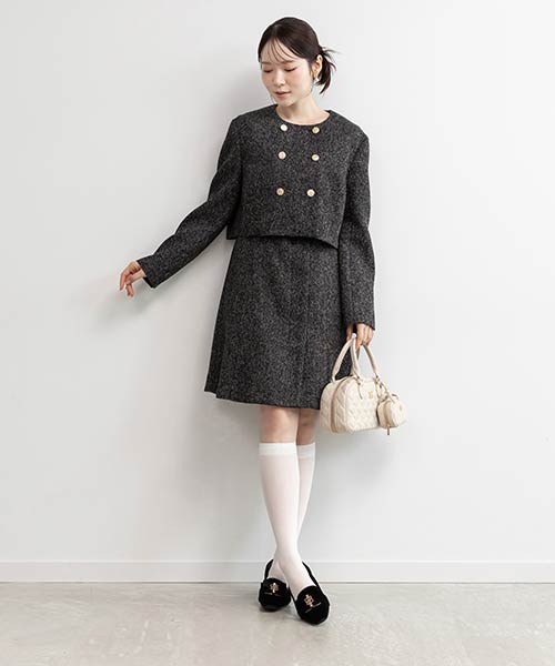 2ピースジャケットミニワンピース