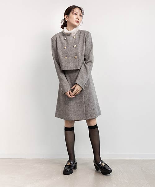 2ピースジャケットミニワンピース