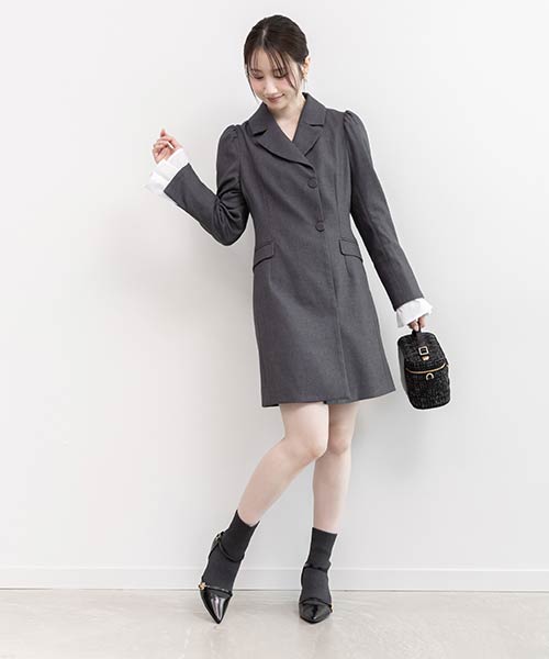 ジャケットミニワンピース
