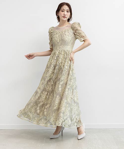 レースフレアワンピース