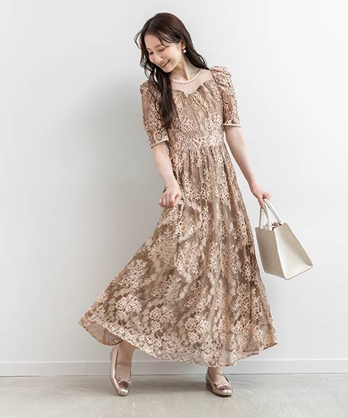 レースフレアワンピース