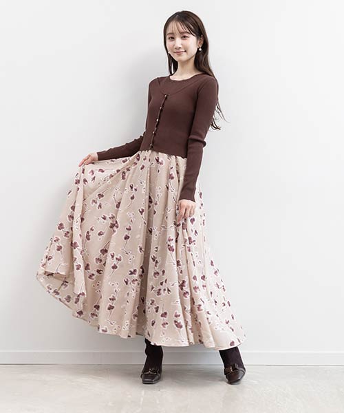 ニットドッキングアンサンブルワンピース