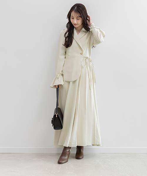 テーラードカラーワンピース