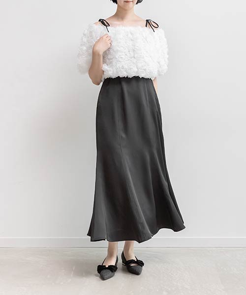 【SALE】3Dフラワーブラウスセットキャミワンピース