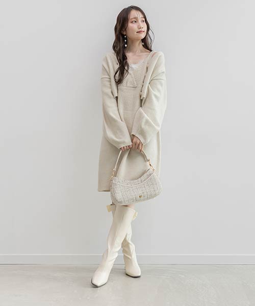 カーディガンセットミニワンピース