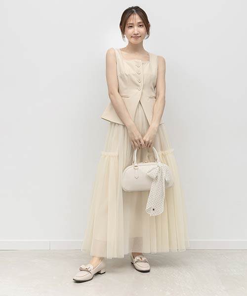 【26SS】ジレ&チュールスカートセット