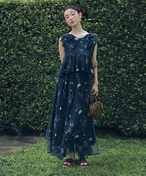 【Botanical Bloom】ボタニカルフラワーブラウスセットスカート