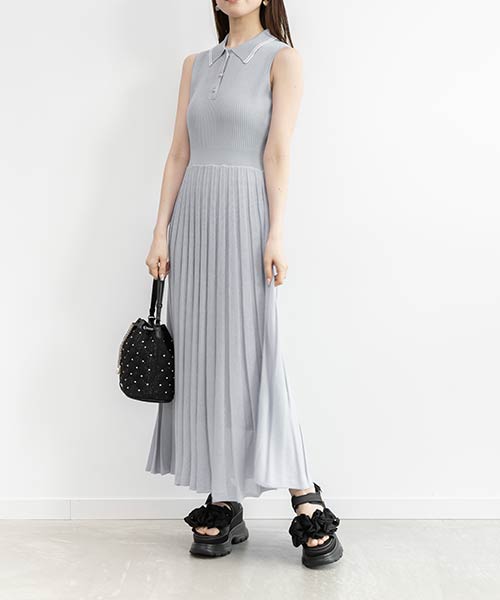 ポロニットノースリーブワンピース