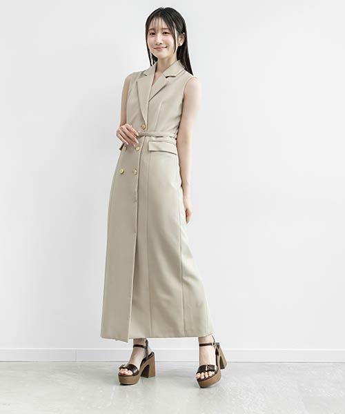 ダブルブレストジャケットワンピース