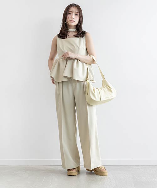 【SALE】ペプラムブラウスセットアップ