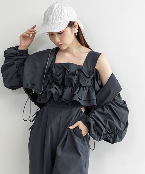【SALE】フードフリルマウンテンパーカー