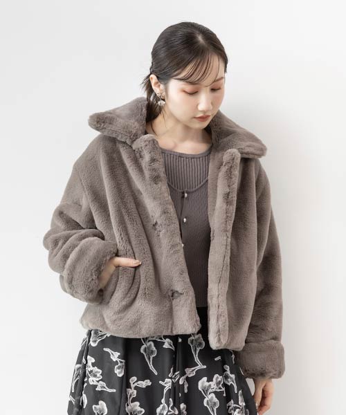 【WEB限定カラーあり】【選べる丈感】ショート丈フェイクファーコート