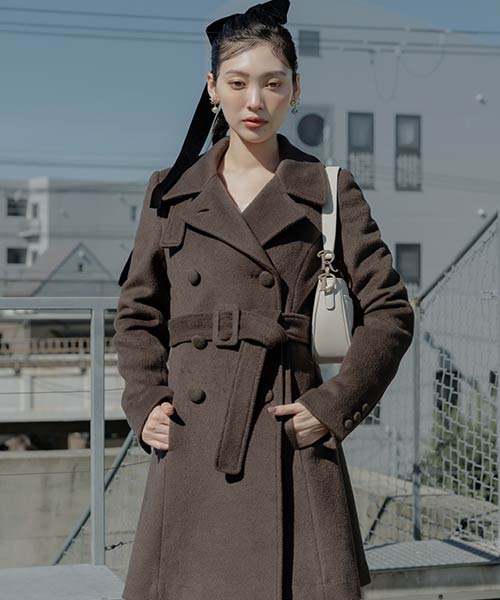 2WAY ミドル丈フレアコート