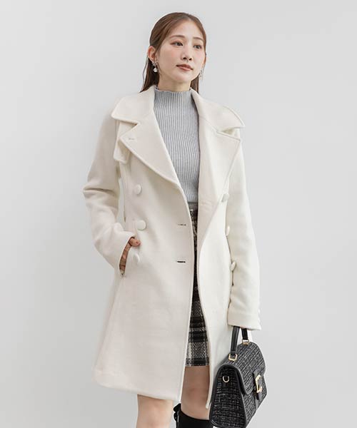 2WAY ミドル丈フレアコート