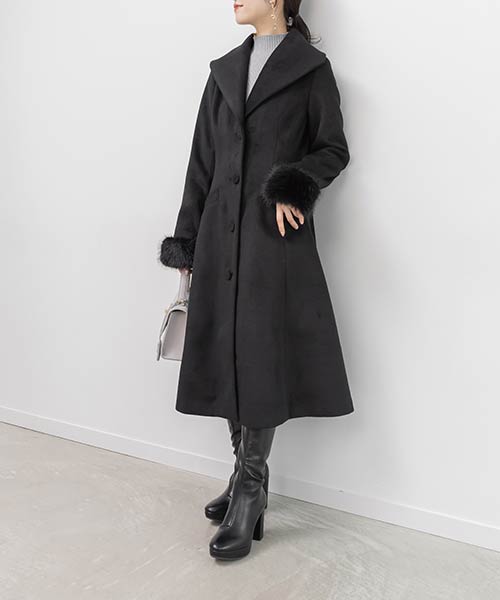 2WAY ショールカラーロングコート