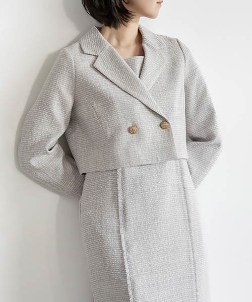 ツイードクロップドジャケット