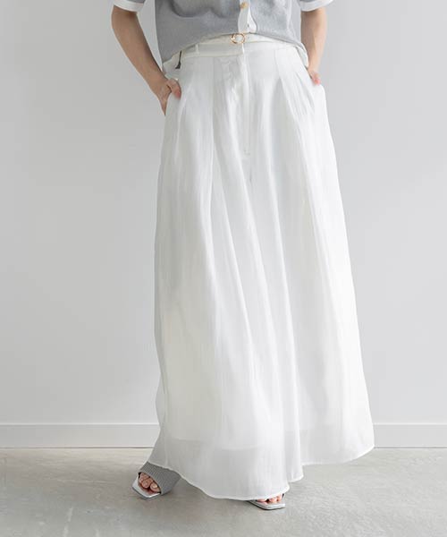 【SALE】シアータックワイドパンツ