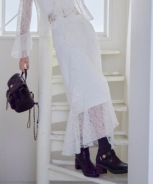 【SALE】ラッフルレースマーメイドスカート