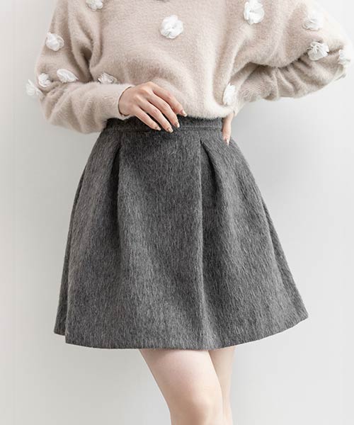 タックフレアミニスカート
