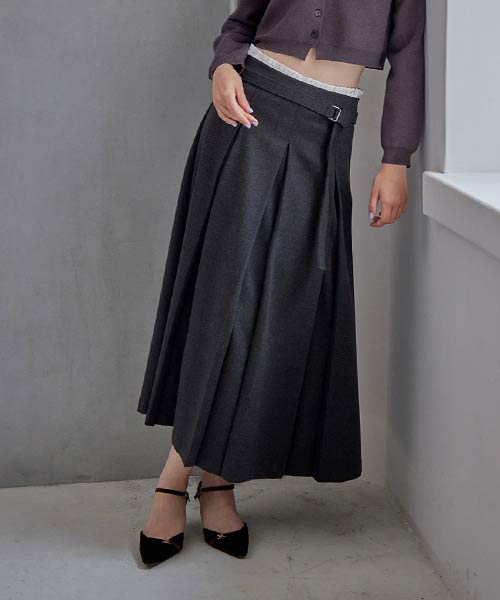 2WAY ウエストフリルデザインスカート
