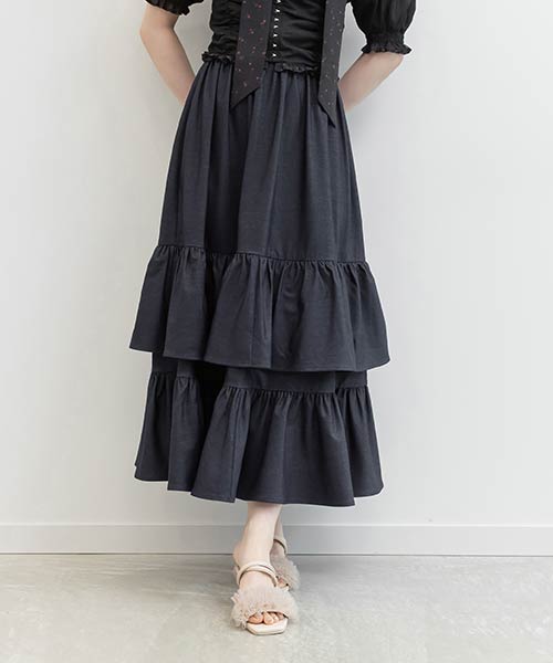 ティアードフレアスカート