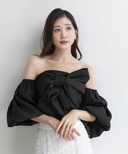 【Balletcore Collection】ビッグリボン3WAYトップス