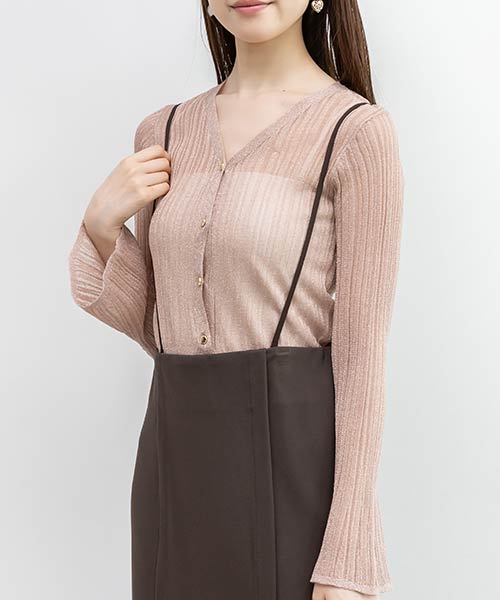 ラメシアーランダムリブカーディガン