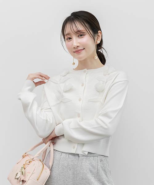 【Tulip Collection】フラワーモチーフカーディガン