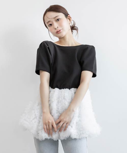【26AW】2WAYボリュームペプラムドッキングカットプルオーバー
