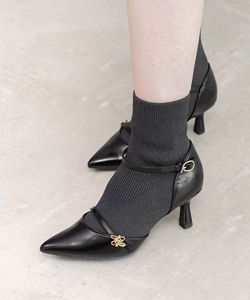 パンプスライクニットドッキングブーツ