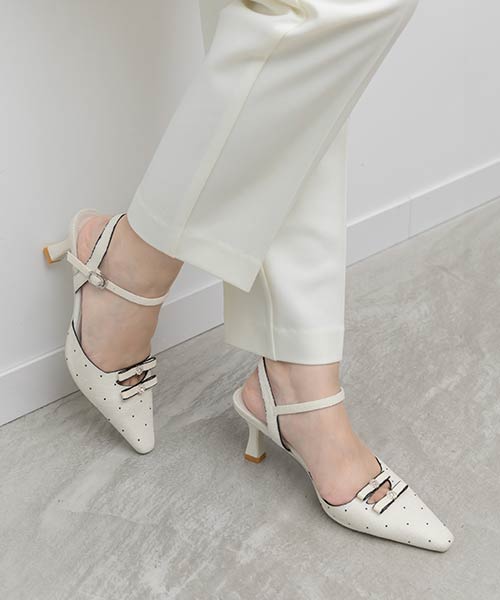 【26SS】ミニリボンアンクルストラップパンプス