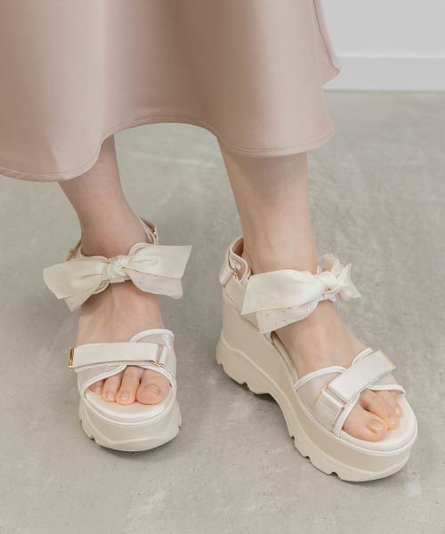 ビッグリボンマルチウェイスポーツサンダル