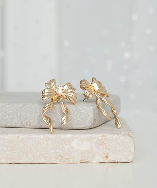 【Holiday Collection】リボンモチーフピアス