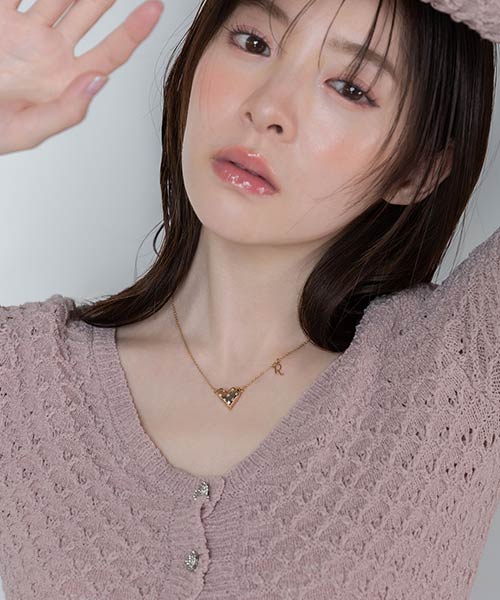 【Heart Collection】ハートビジューネックレス