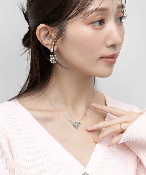 【Heart Collection】ハートビジューネックレス
