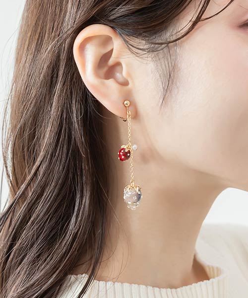 【Cherry&Strawberry】ストロベリーモチーフイヤリング