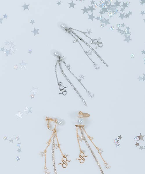 【Holiday Collection】スタームーンイヤリング