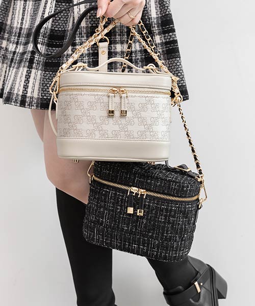 キルティング2WAYバニティバッグ