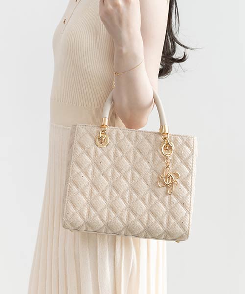 新色/2WAYキルティングミディバッグ