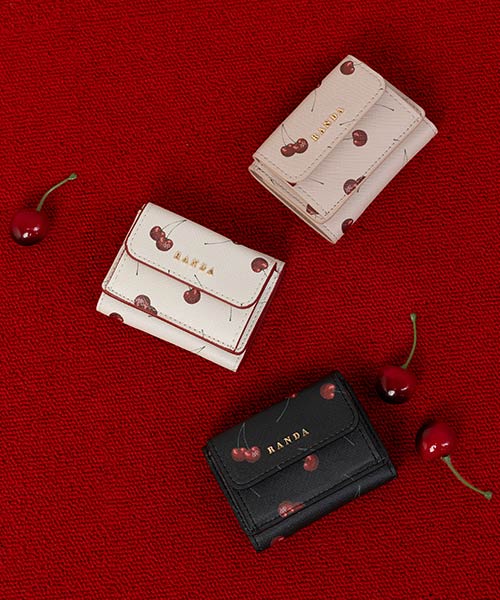 【Cherry Collection】チェリープリントミニウォレット
